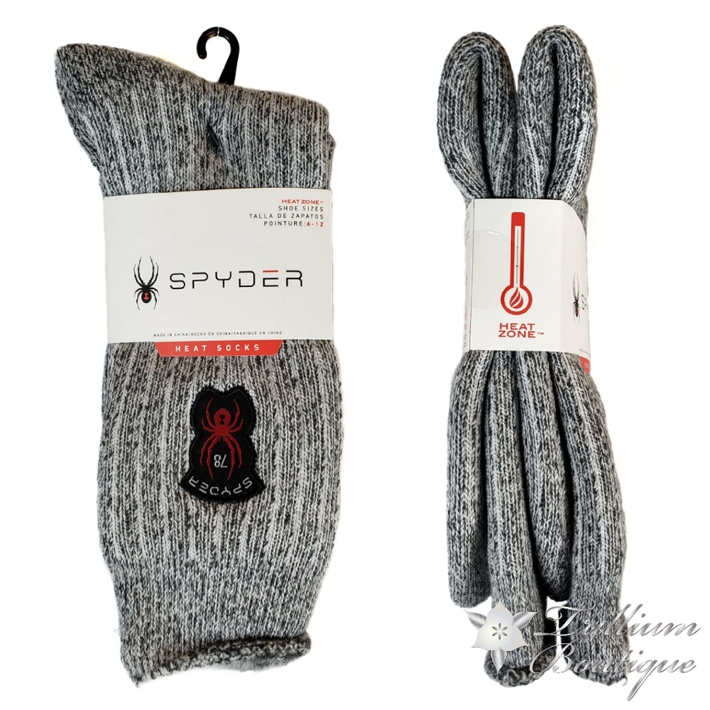 Spyder Heat Men's Socks Comfort Welt 1 Pair NWT - Picture 1 of 7